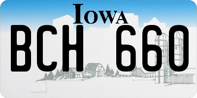 IA license plate BCH660