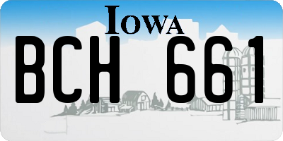 IA license plate BCH661