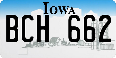 IA license plate BCH662