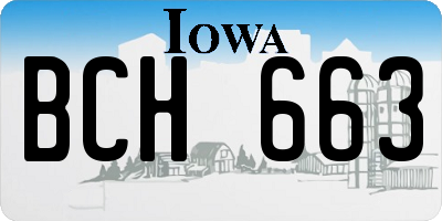 IA license plate BCH663