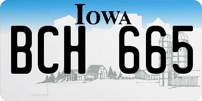 IA license plate BCH665