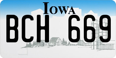 IA license plate BCH669