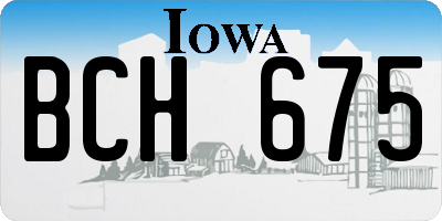 IA license plate BCH675