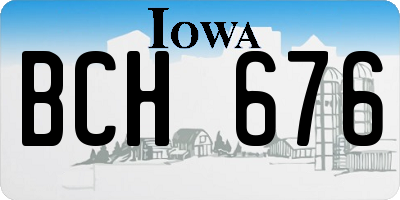IA license plate BCH676