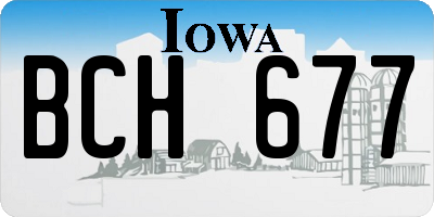IA license plate BCH677