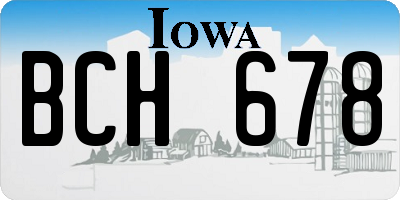 IA license plate BCH678