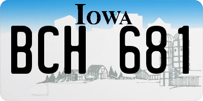 IA license plate BCH681