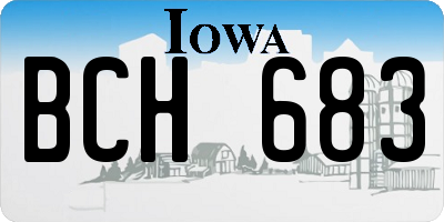 IA license plate BCH683