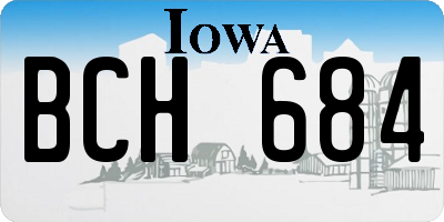 IA license plate BCH684