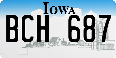 IA license plate BCH687
