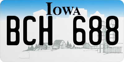 IA license plate BCH688