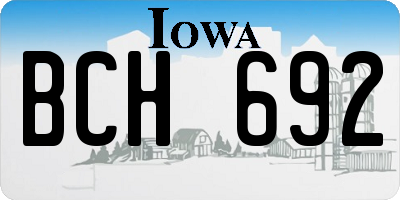 IA license plate BCH692