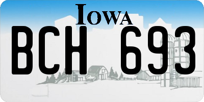 IA license plate BCH693