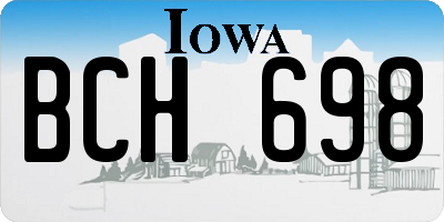 IA license plate BCH698