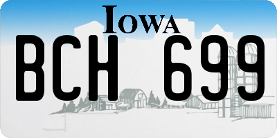 IA license plate BCH699