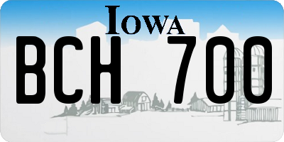 IA license plate BCH700