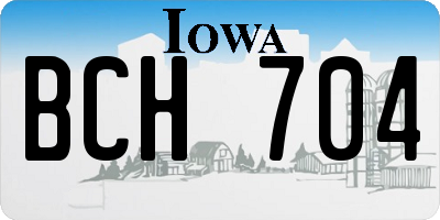 IA license plate BCH704