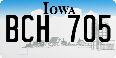 IA license plate BCH705