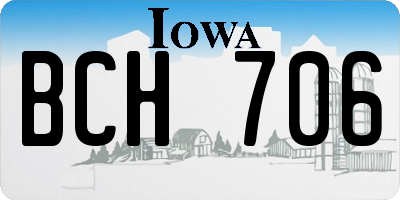 IA license plate BCH706