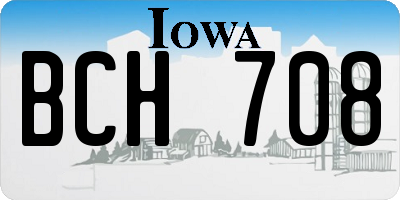 IA license plate BCH708