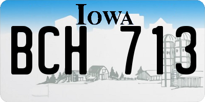 IA license plate BCH713