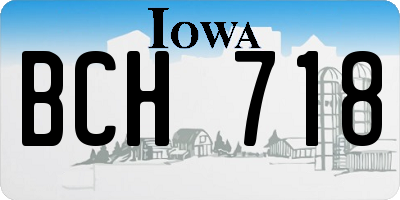 IA license plate BCH718