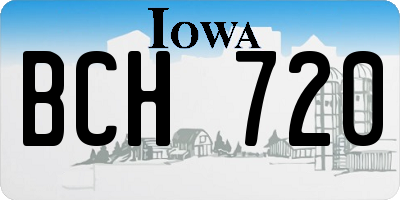IA license plate BCH720