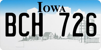 IA license plate BCH726