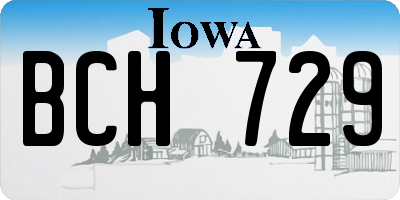 IA license plate BCH729
