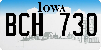 IA license plate BCH730