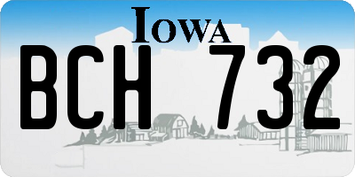 IA license plate BCH732