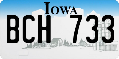 IA license plate BCH733