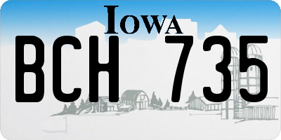 IA license plate BCH735