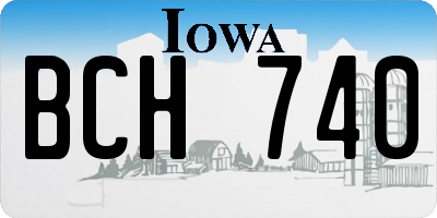 IA license plate BCH740