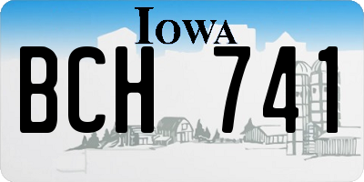 IA license plate BCH741