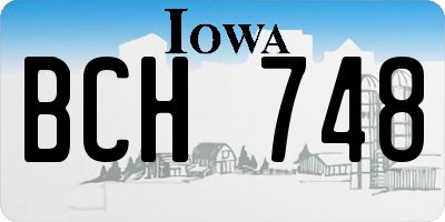 IA license plate BCH748