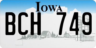 IA license plate BCH749
