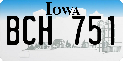 IA license plate BCH751