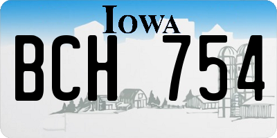IA license plate BCH754
