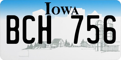 IA license plate BCH756