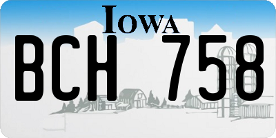 IA license plate BCH758
