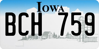 IA license plate BCH759