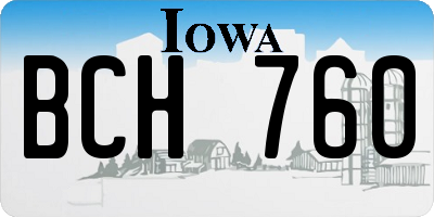 IA license plate BCH760
