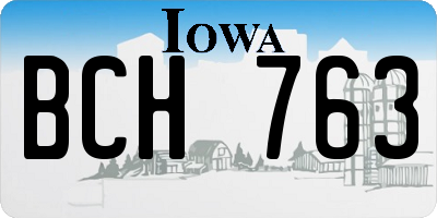 IA license plate BCH763