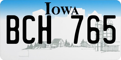 IA license plate BCH765