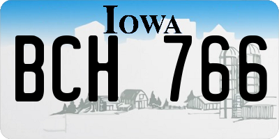 IA license plate BCH766