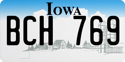 IA license plate BCH769