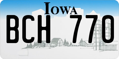 IA license plate BCH770
