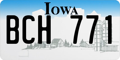 IA license plate BCH771