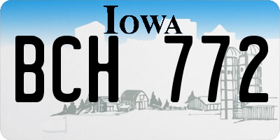 IA license plate BCH772